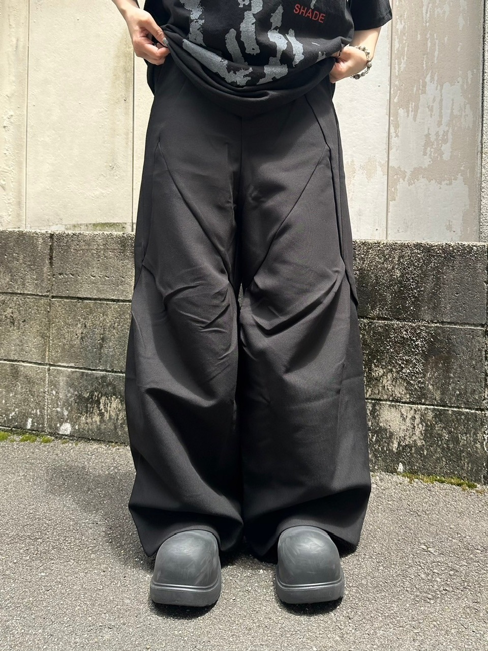 Chikashitsu +】pattern design slacks (2color) | OUR BRAND