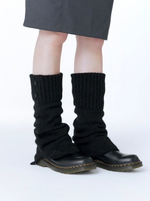 【Miseki seoul】Button knit leg warmer