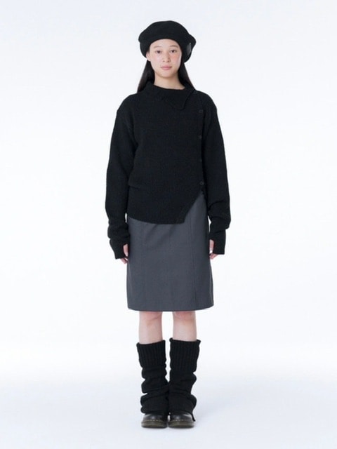 【Miseki seoul】Button knit leg warmer