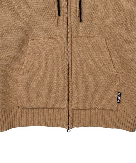 【AJOBYAJO】DBOF Wool Knit Zip-Up Hoodie