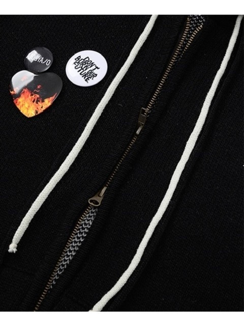 【AJOBYAJO】DBOF Wool Knit Zip-Up Hoodie