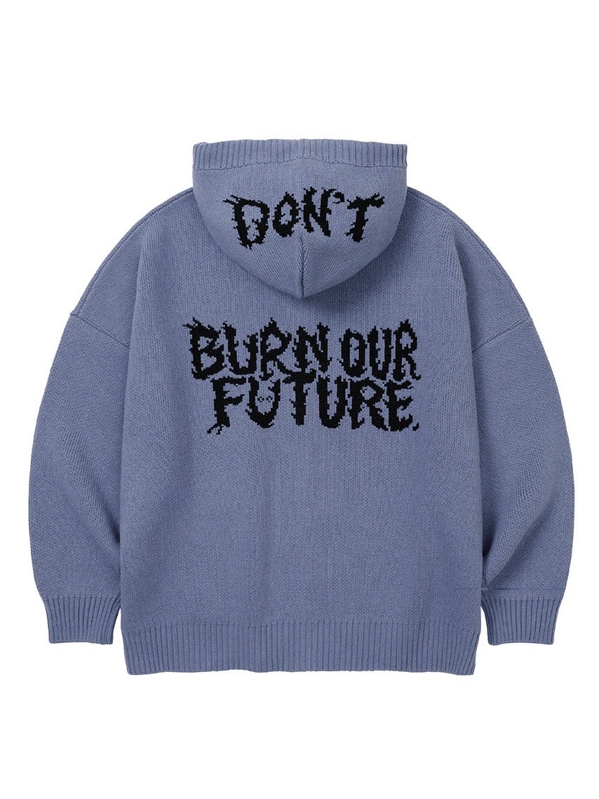 【AJOBYAJO】DBOF Wool Knit Zip-Up Hoodie