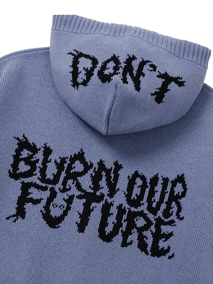 【AJOBYAJO】DBOF Wool Knit Zip-Up Hoodie
