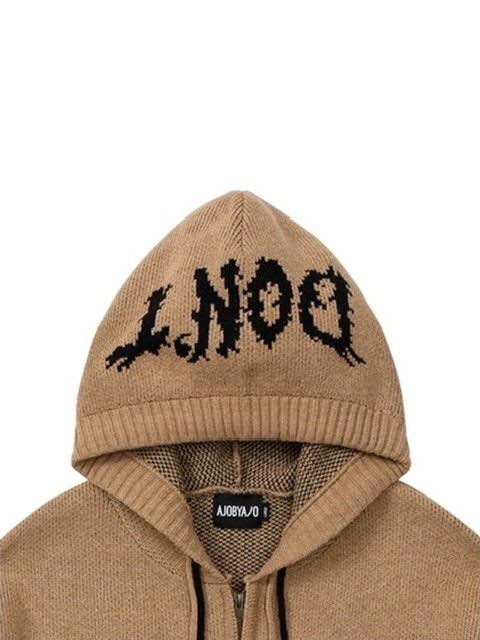 【AJOBYAJO】DBOF Wool Knit Zip-Up Hoodie