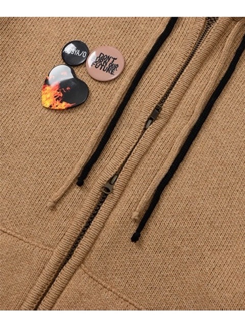 【AJOBYAJO】DBOF Wool Knit Zip-Up Hoodie