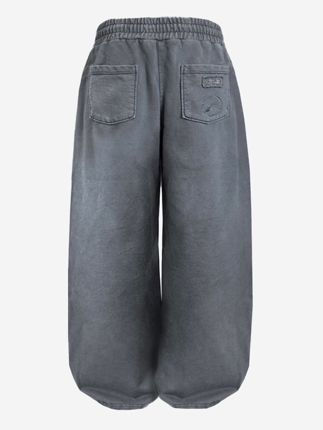 【BLUER】DYED CIRCLE LOGO OVER-FIT ARMOR SWEAT PANTS BLR BLUER】Dyed Circle Logo Over-fit Armor Sweat Pants | OUR