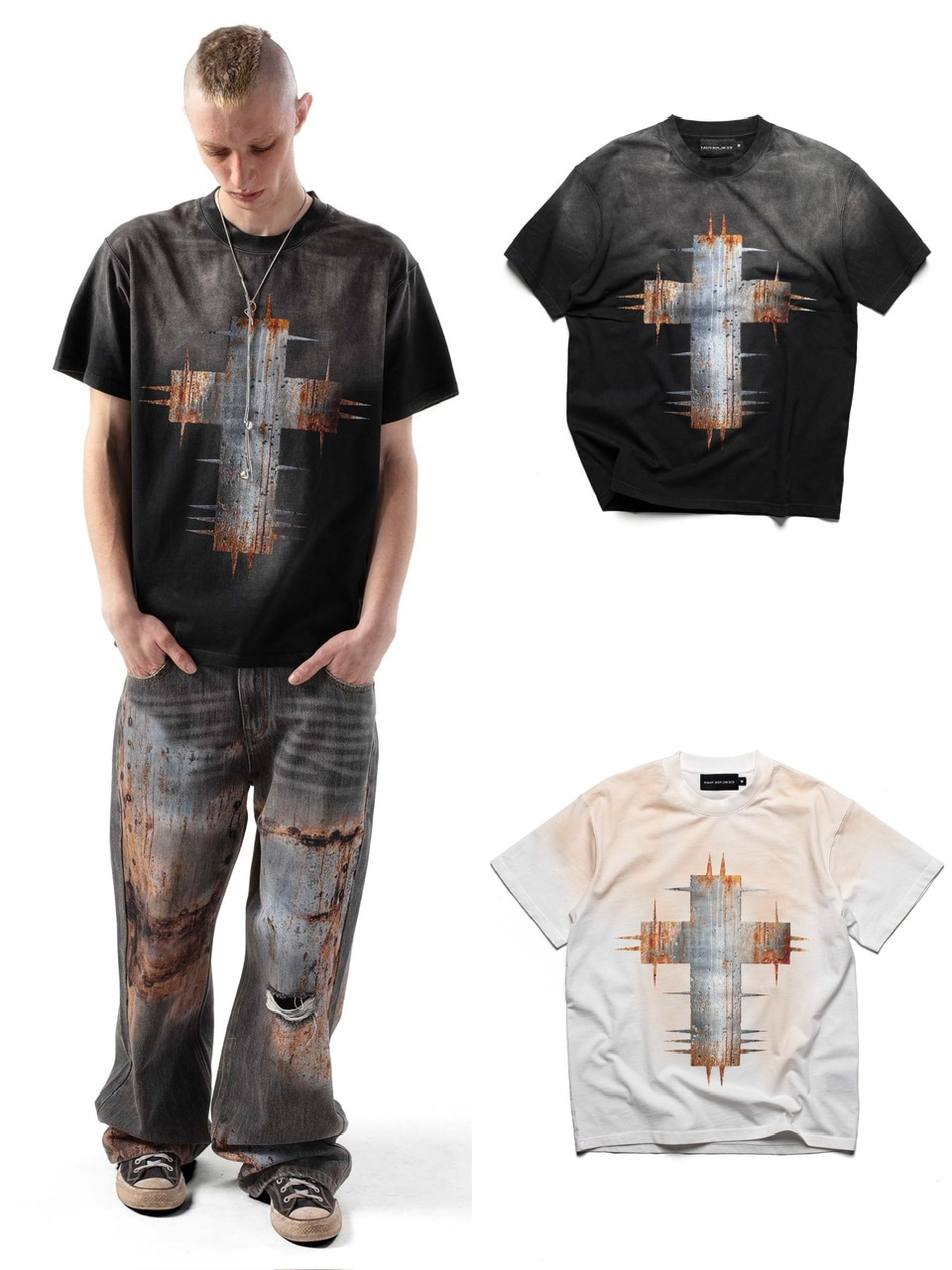RACER WORLDWIDE】Rust Cross T-Shirt | OUR BRAND,RACER