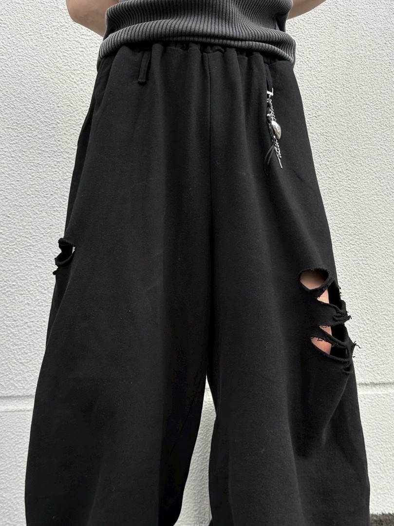 LUV CODE】damage wide sweat pants (3color) | OUR BRAND,LUV CODE