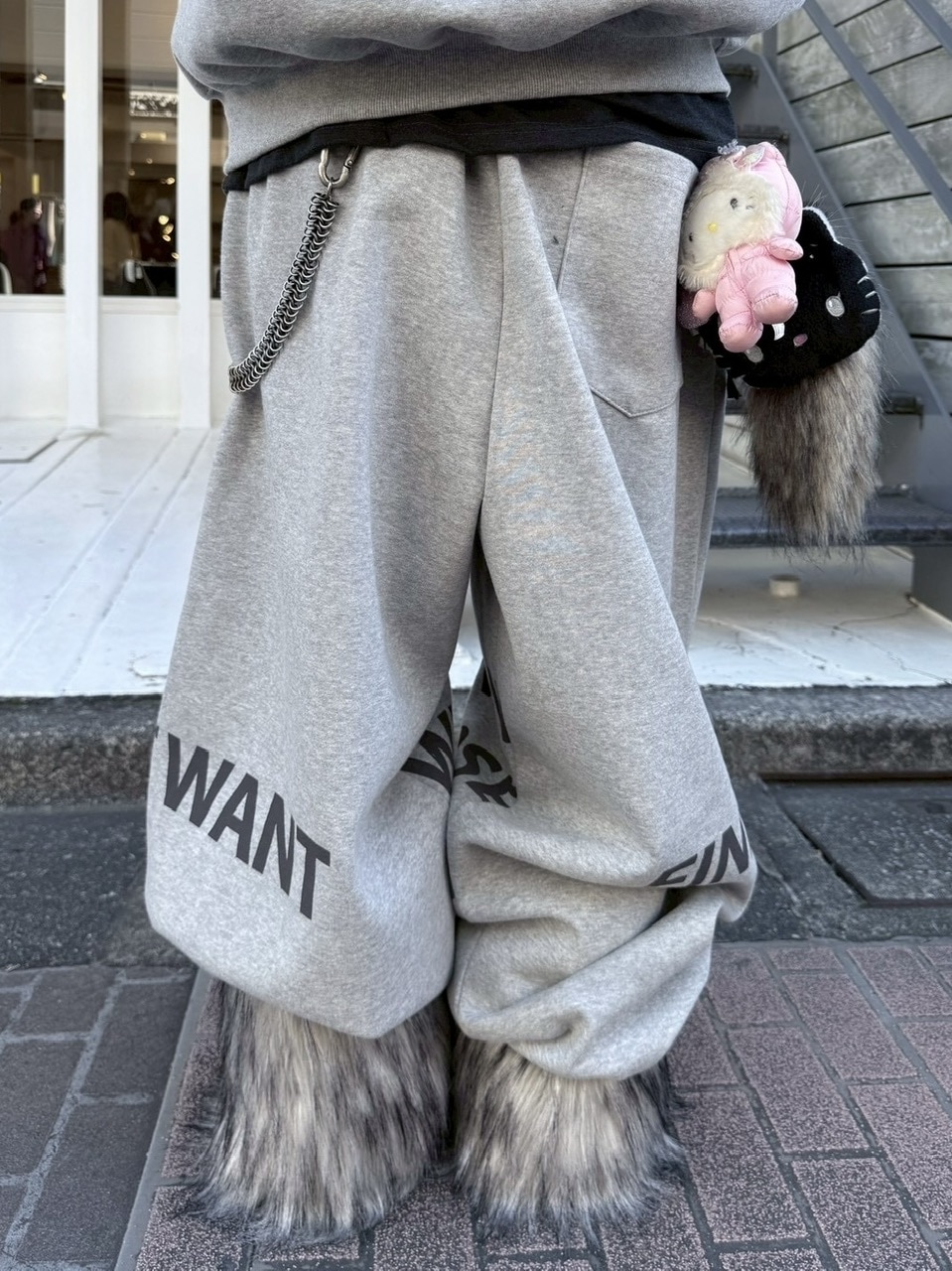 受注制【nmtc +】lettering wide sweat pants / 【エヌエムティーシー