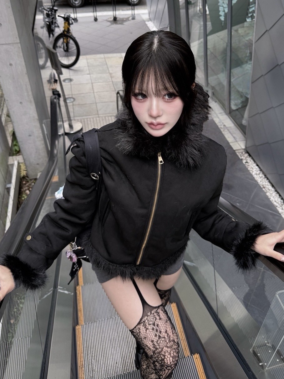 受注制【nmtc +】mouton fur tight jacket / 【エヌエムティーシー