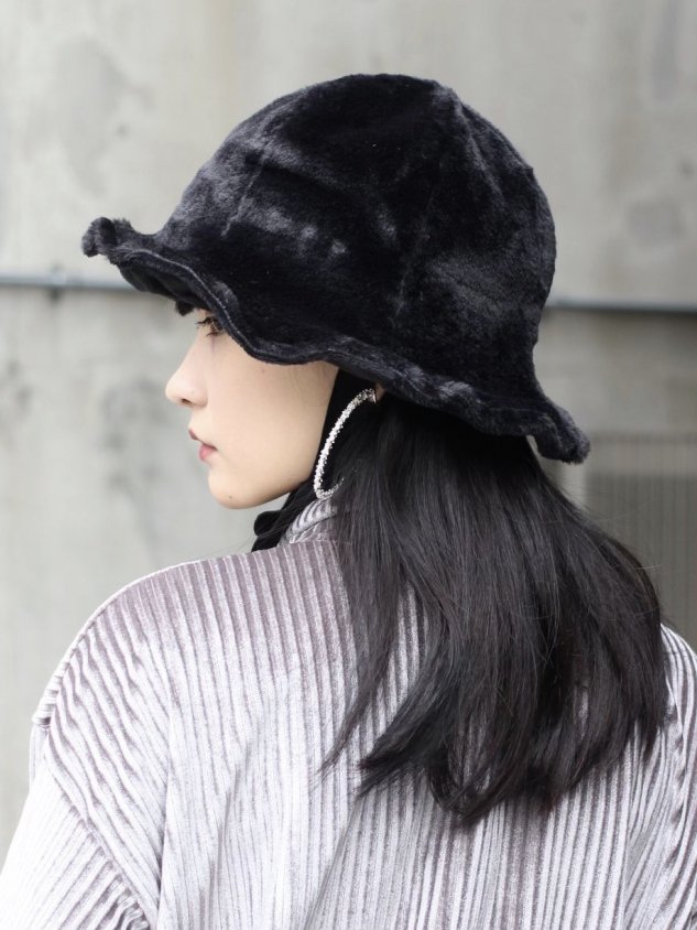 受注制【Never mind the XU】ribbon fur hat (6color) / 【ネバー