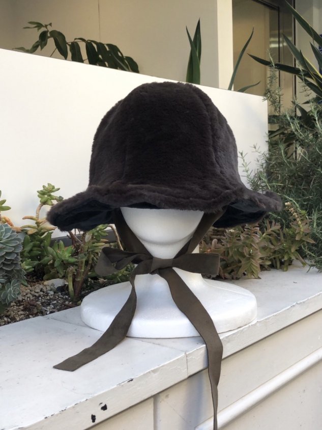 受注制【Never mind the XU】ribbon fur hat (6color) / 【ネバー