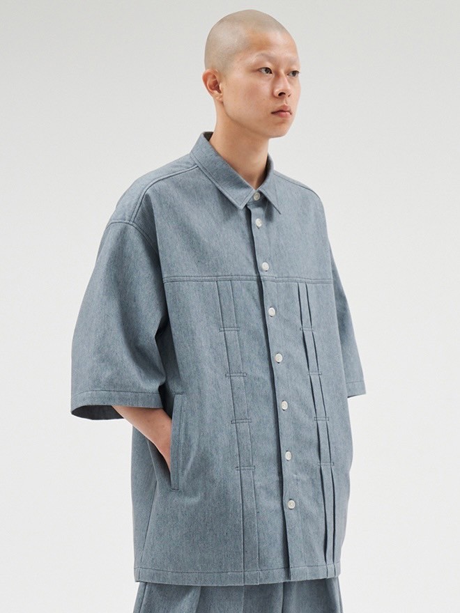 AJOBYAJO】Recycled Denim Trucker Shirt | OUR BRAND,AJOBYAJO