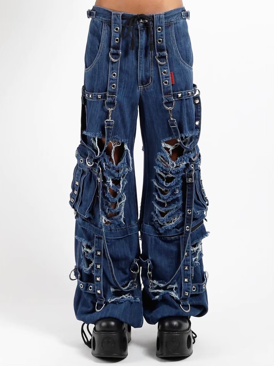 【TRIPP nyc】DENIM STRAP SHREDDER PANT[JM7117MR]