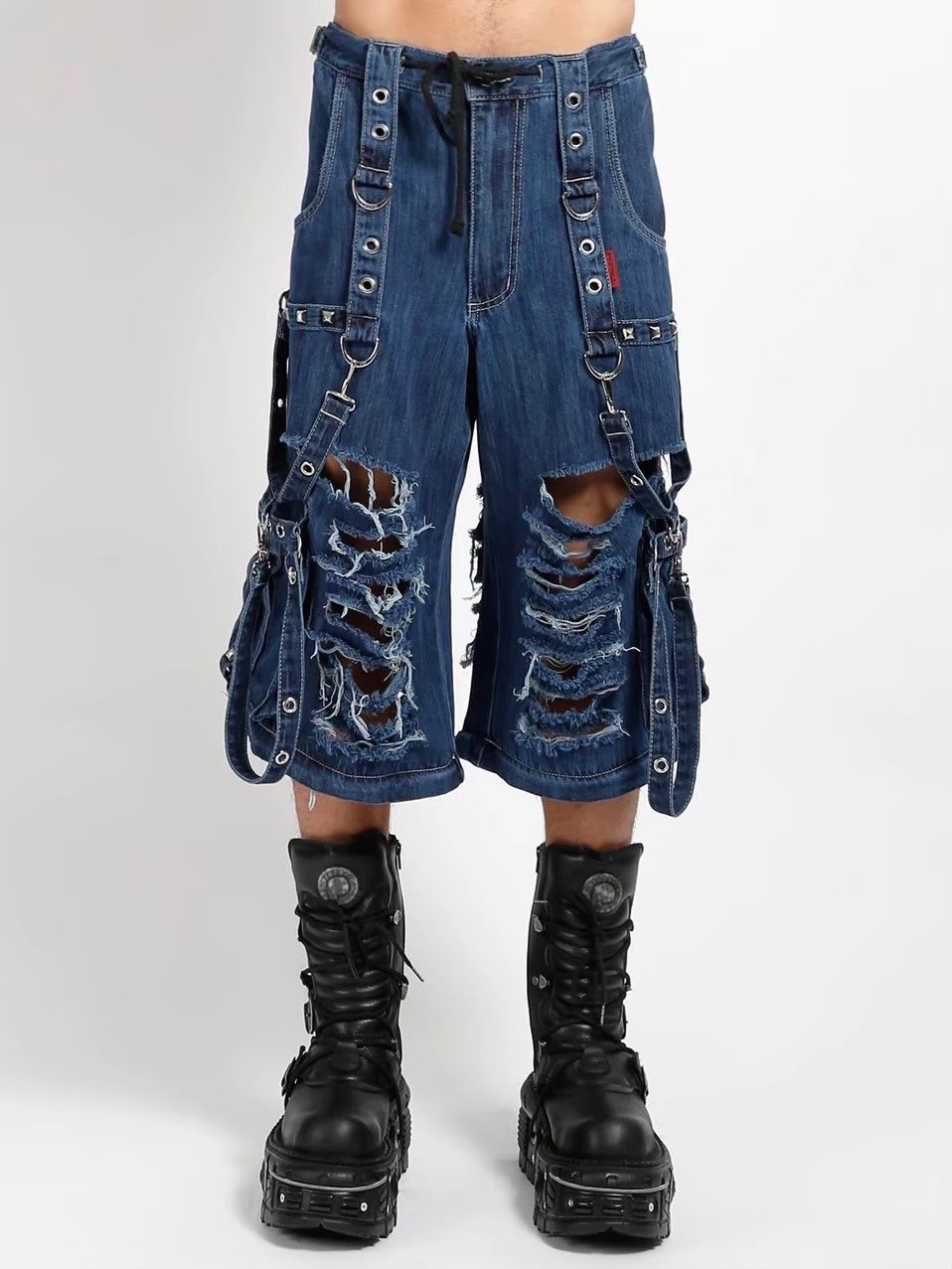 【TRIPP nyc】DENIM STRAP SHREDDER PANT[JM7117MR]