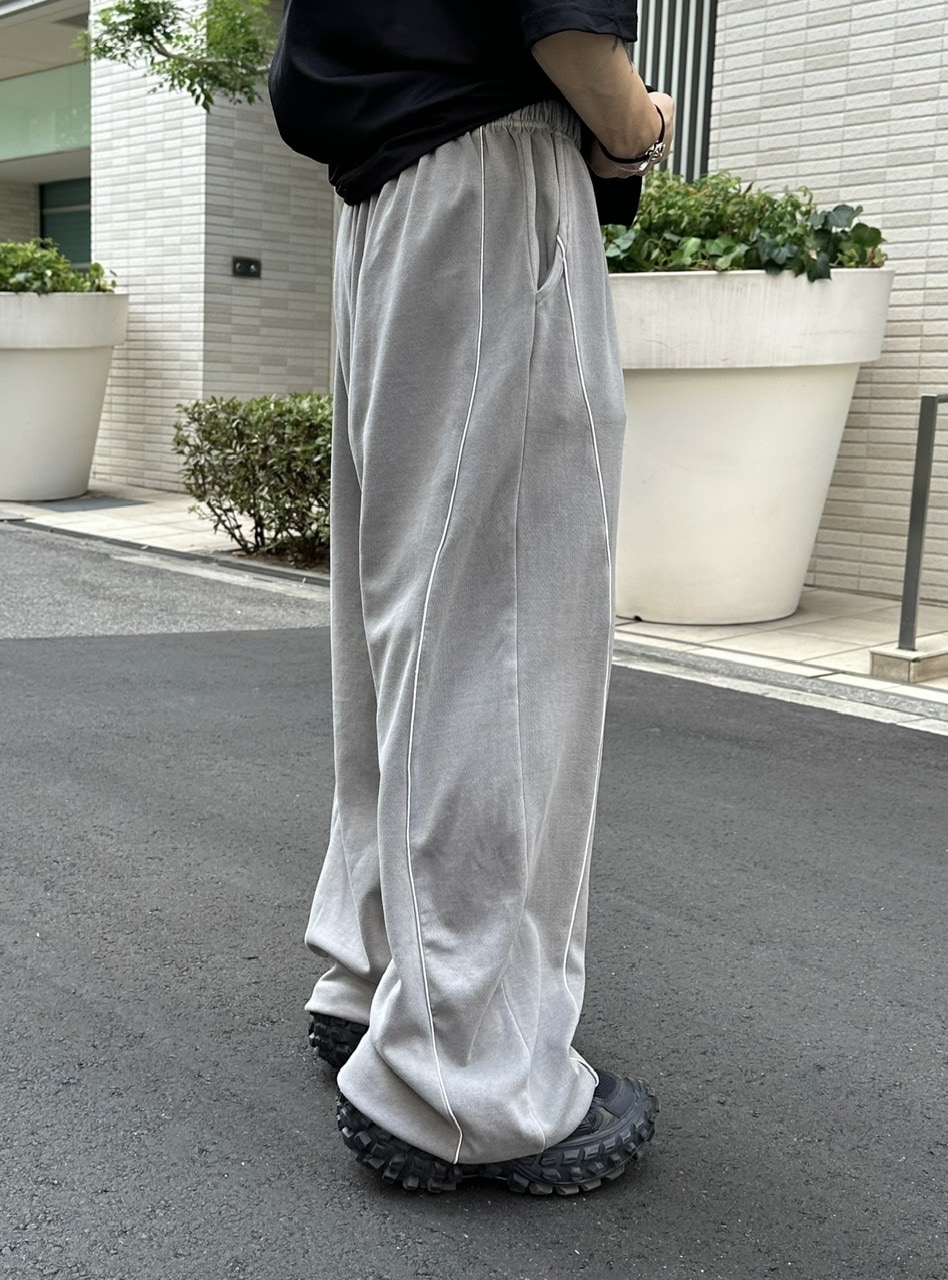 大阪店WEB限定受注制【Chikashitsu +】pigment piping wide sweat