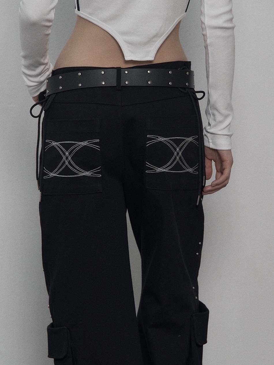 SETUP-EXE★韓国★人気★STUDDED CARGO PANTS 2色 SETUP-EXE☆韓国☆人気☆STUDDED CARGO PANTS 2色 パンツ