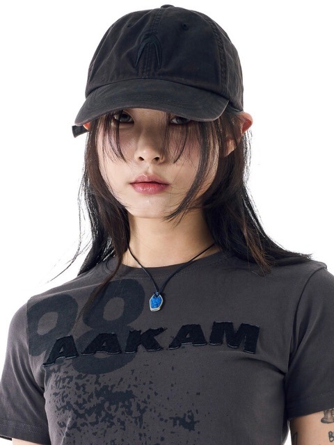 ◆AAKAM◆ Contrast Washed Cotton Ball Cap Black AAKAM】Washed Cotton Ball Cap | OUR BRAND,AAKAM | PRESSING