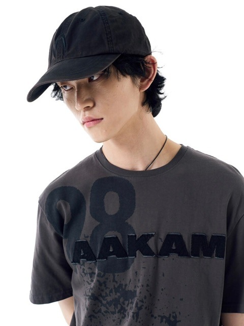 キャップ AAKAM Contrast Washed Cotton Ball Cap 5SH054 MUSINSA | AAKAM Contrast Washed Cotton Ball Cap (Black)