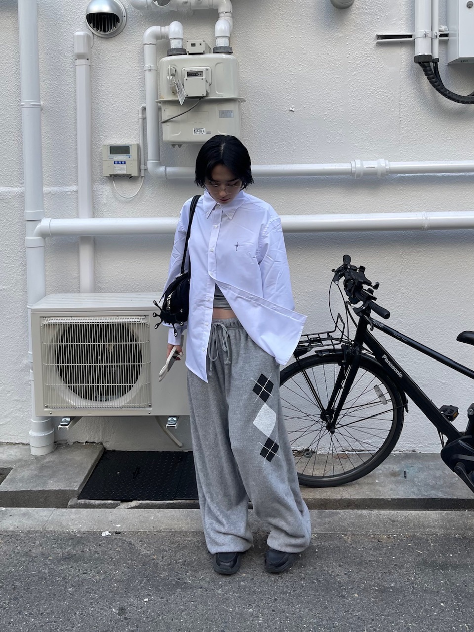 【oaks】argyle sweat pants