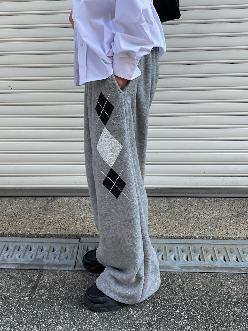 【oaks】argyle sweat pants