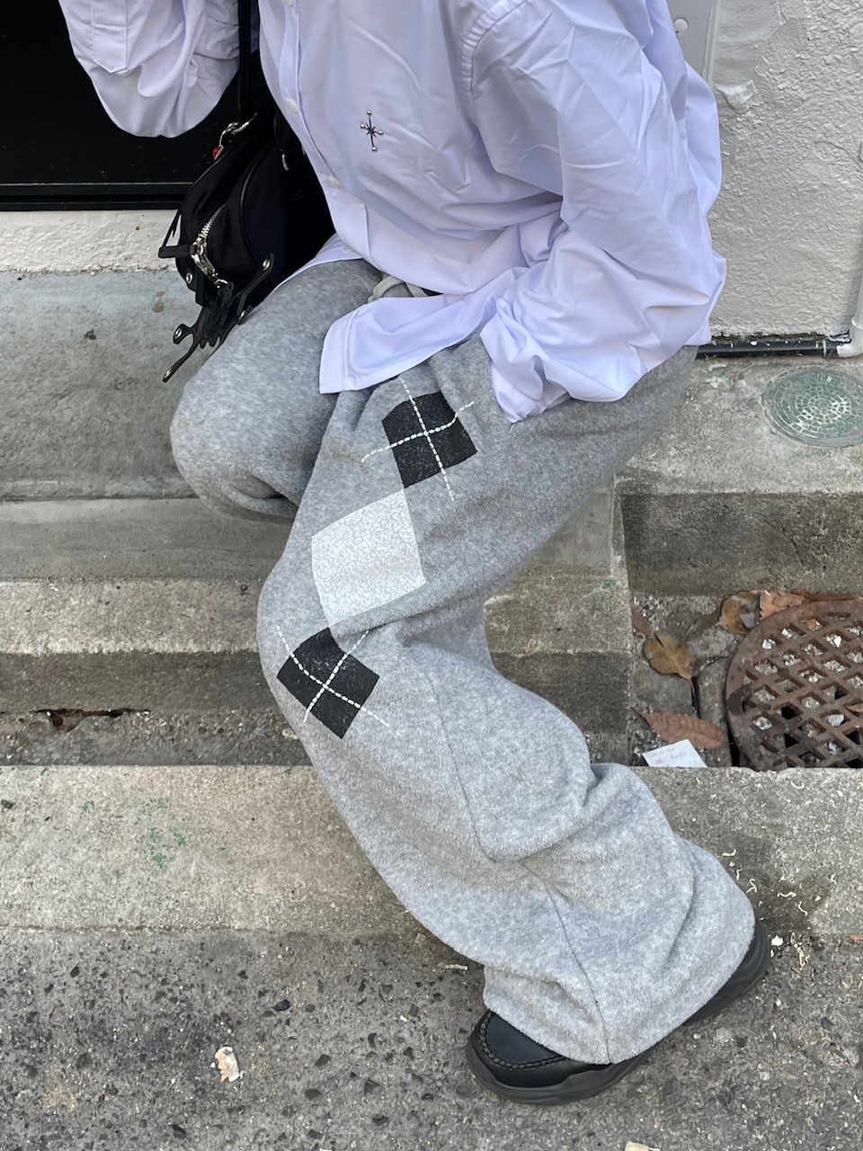 【oaks】argyle sweat pants