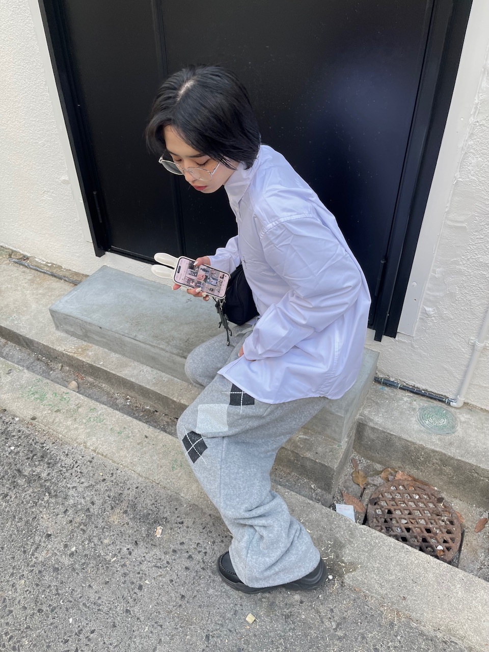 【oaks】argyle sweat pants