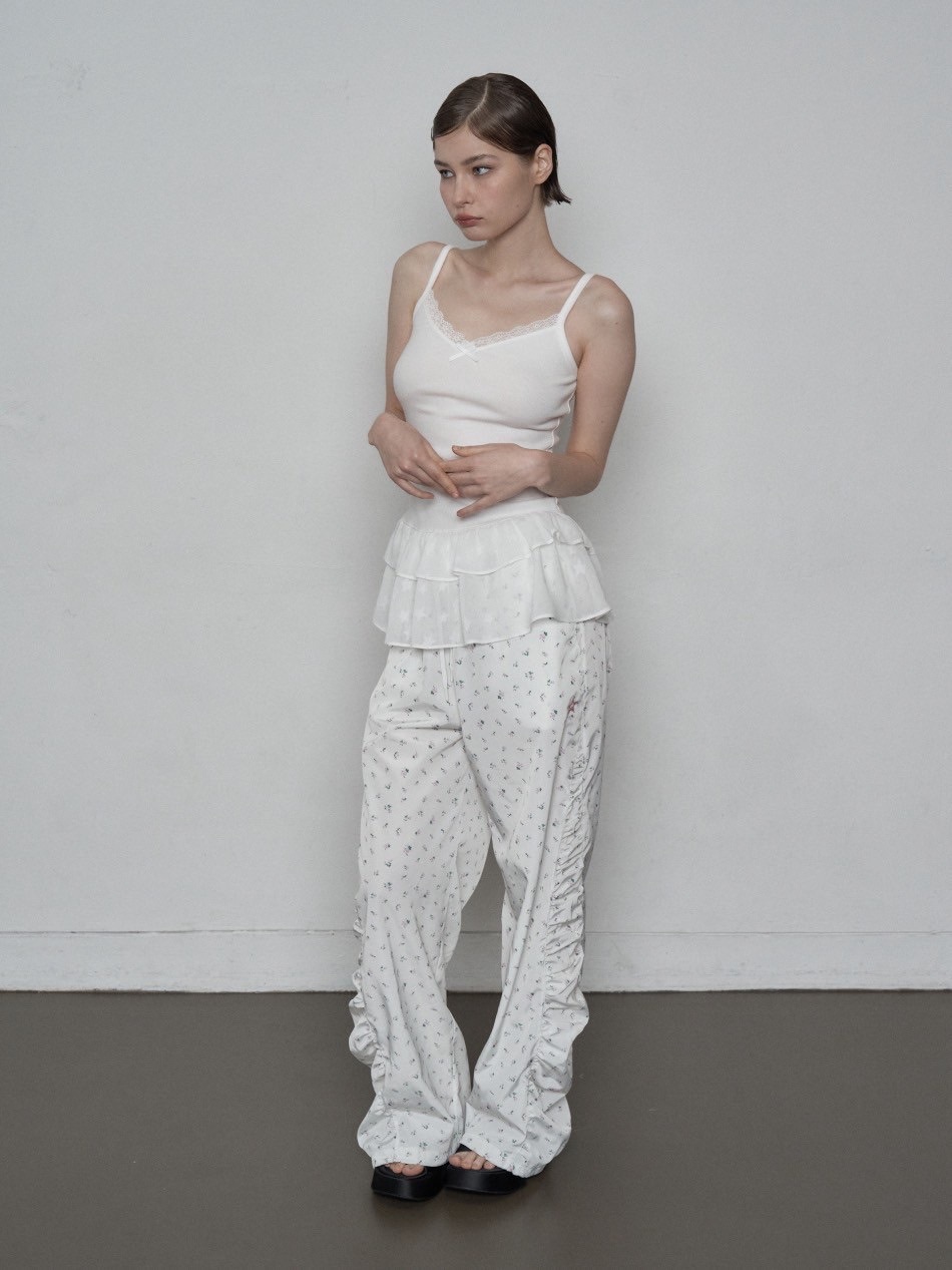SETUP‐EXE】CHIFFON FRILL SLEEVELESS / 【セットアップエグゼ