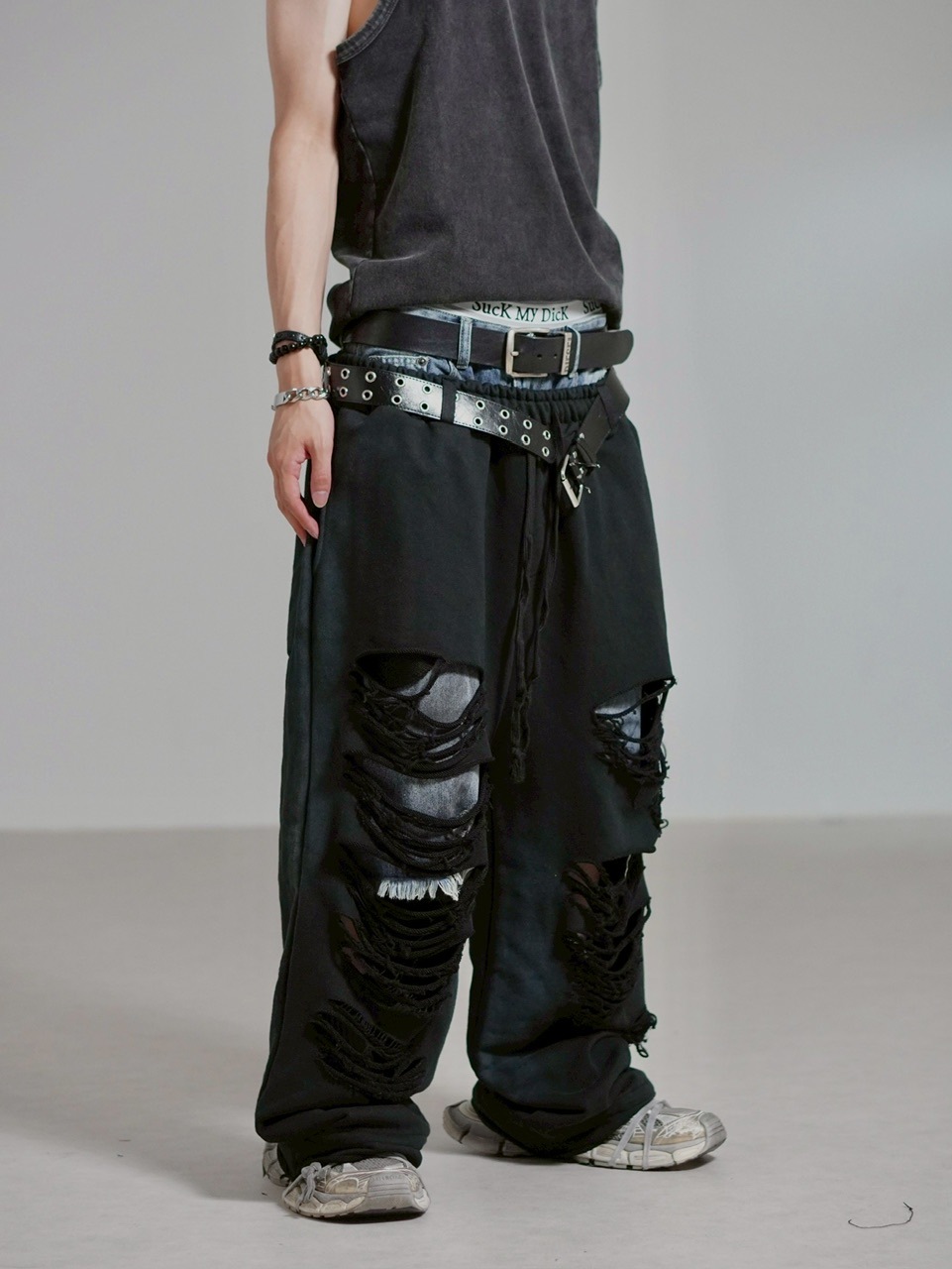 chikashitsu + tokyo 4ポケット　カーゴスウェット CHIKASHITSU PLUS HIGH】4 pocket dirty wash sweat cargo pants