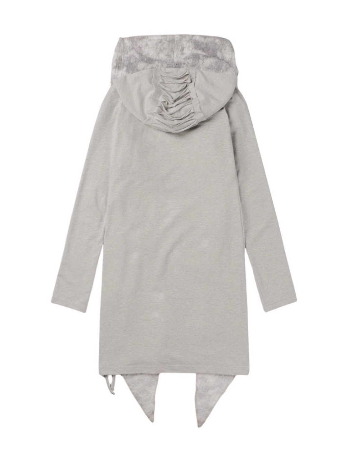 【bonienkiye】Distressed Hood Scarf Dress