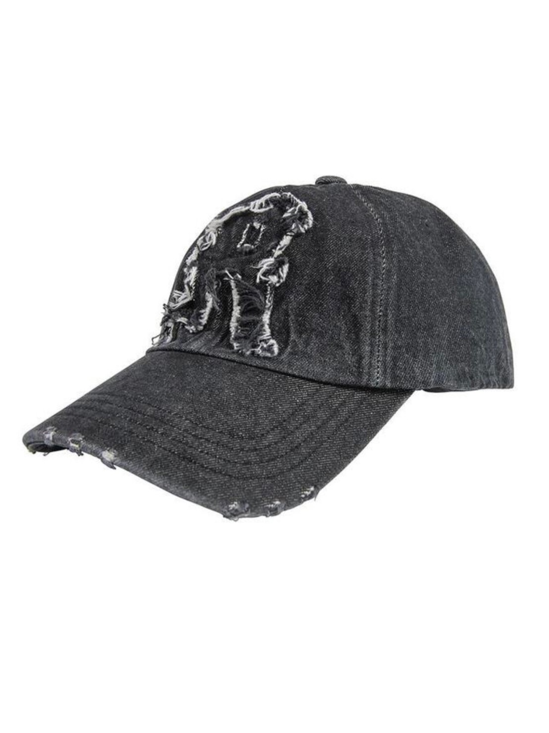 【runningHIGH】FRINGE LOGO DENIM BALL CAP