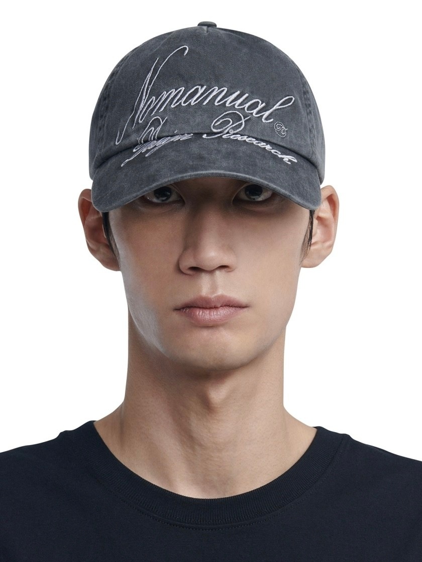 10/11再入荷【NOMANUAL】CURSIVE LOGO BALL CAP