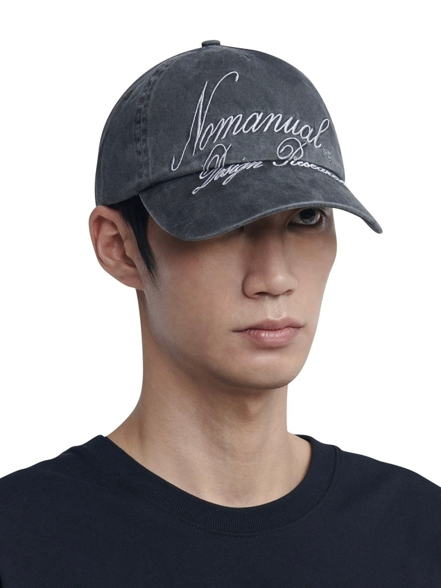 10/11再入荷【NOMANUAL】CURSIVE LOGO BALL CAP