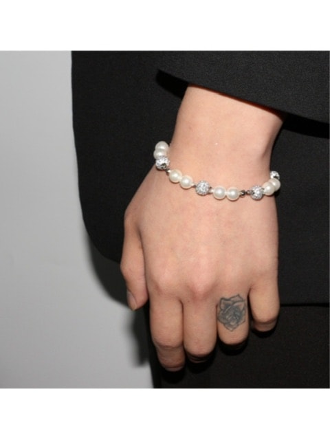 ★BLACKPURPLE★送料込み★Yeriel Pearl Ball Cubic Bracelet BLACK PURPLE】Yeriel Pearl Ball Cubic Bracelet | OUR BRAND