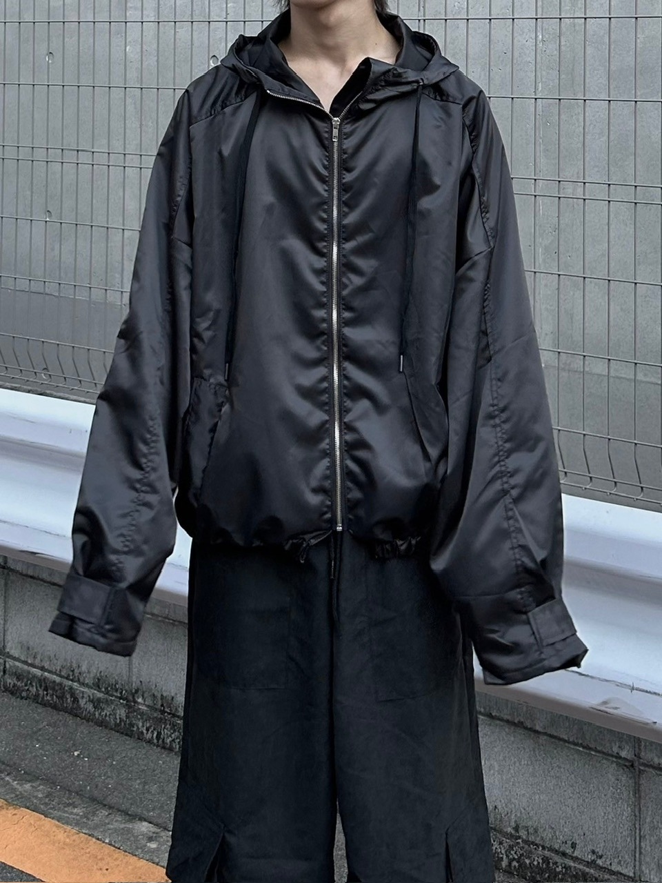 大阪店WEB限定受注制【Chikashitsu +】double sleeve zip up hoodie