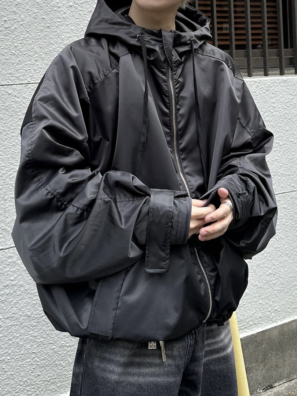 大阪店WEB限定受注制【Chikashitsu +】double sleeve zip up