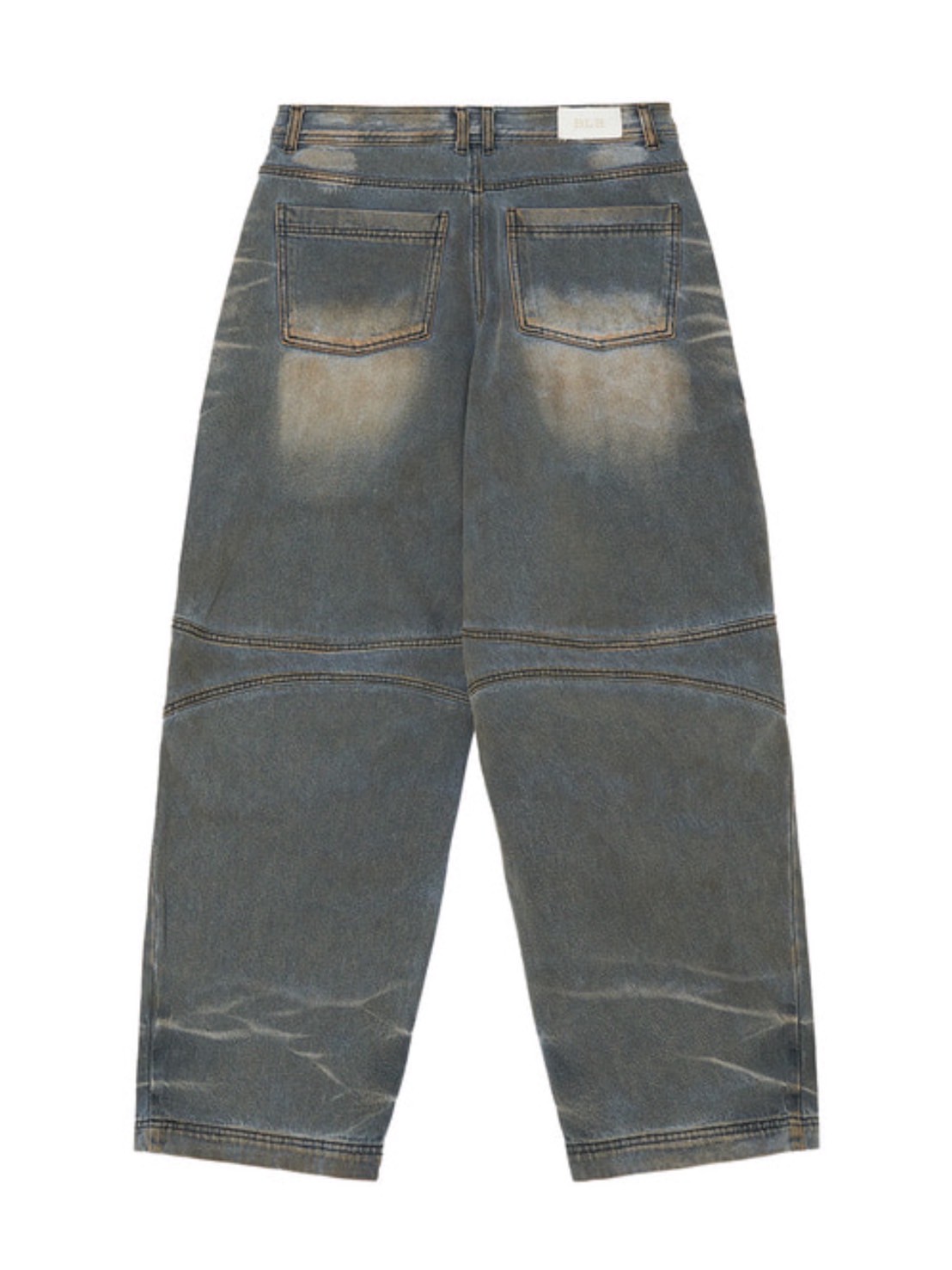 【BLUER】Embossed Wave Washing Wide Denim Pants Blue 8/26 20:00 発売【BLR BLUER】EMBOSSED WAVE WASHING WIDE DENIM