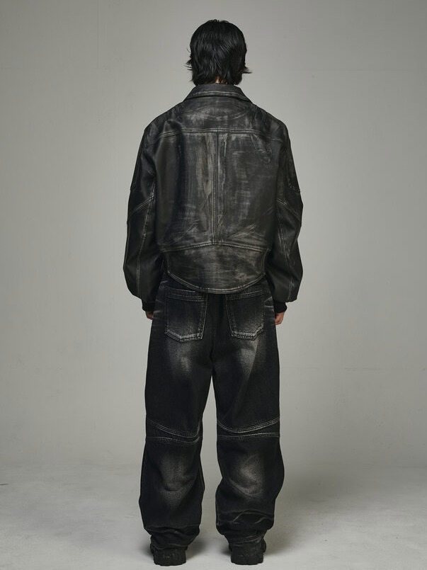 8/26 20:00 発売【BLR BLUER】EMBOSSED WAVE WASHING WIDE DENIM