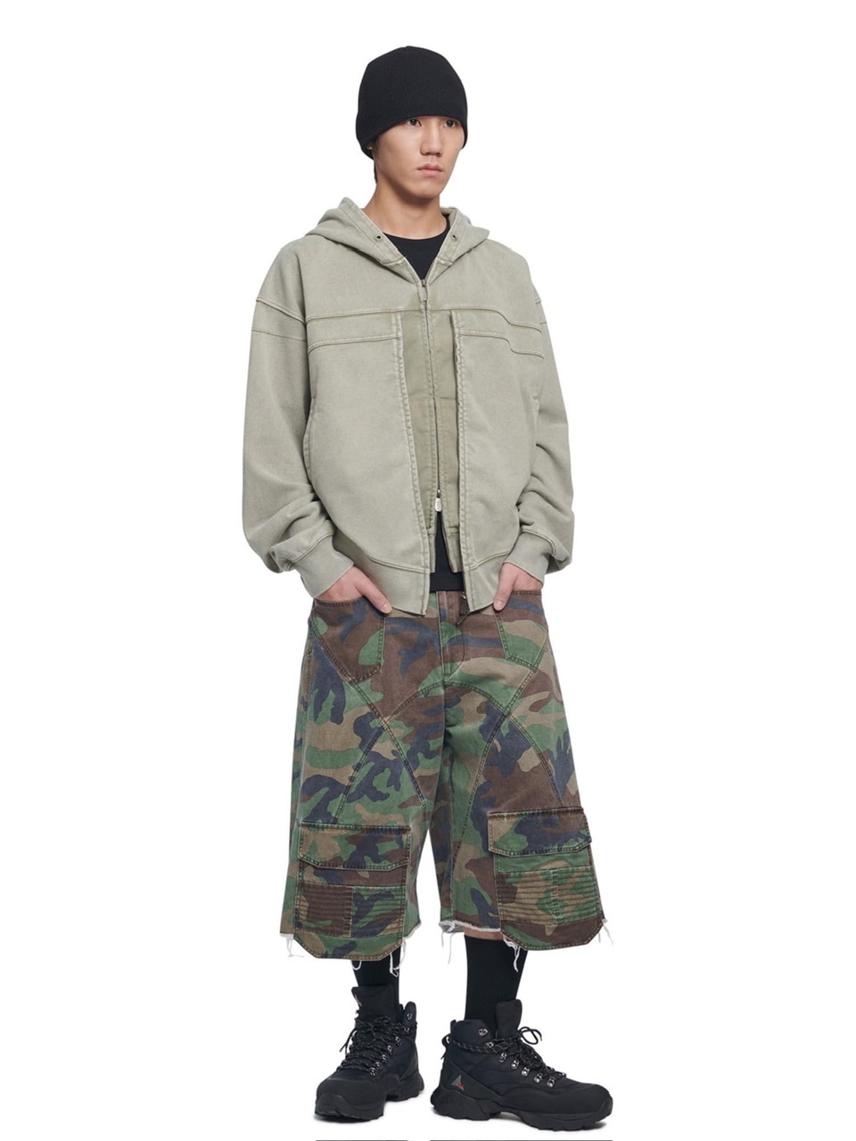 [NOMANUAL] VINTAGE LAYER HOODED ZIP-UP ★大人気★ NOMANUAL】VINTAGE LAYER HOODED ZIP-UP / 【ノーマニュアル