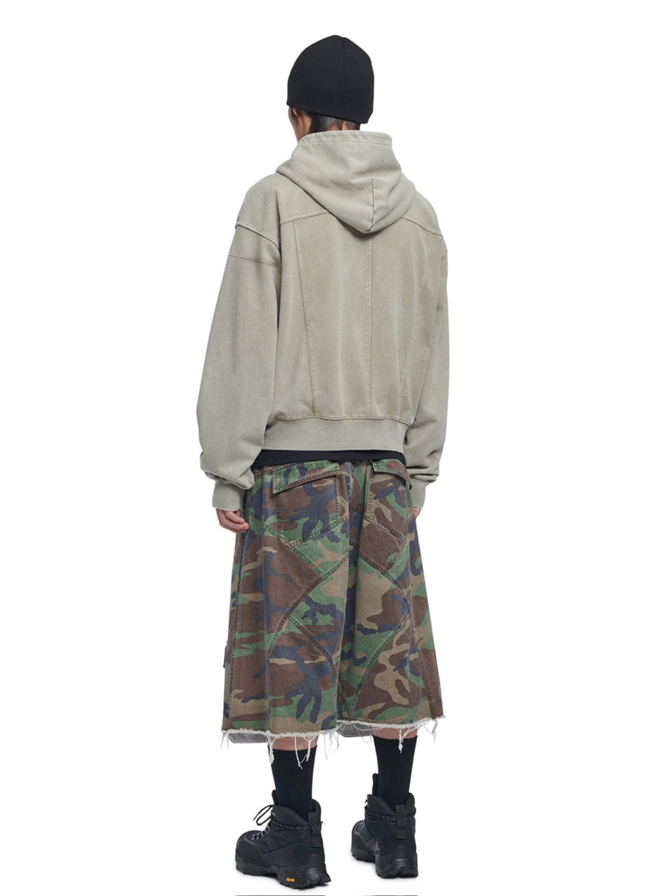 公式 NOMANUAL】VINTAGE LAYER HOODED ZIP-UP / 【ノーマニュアル トップス