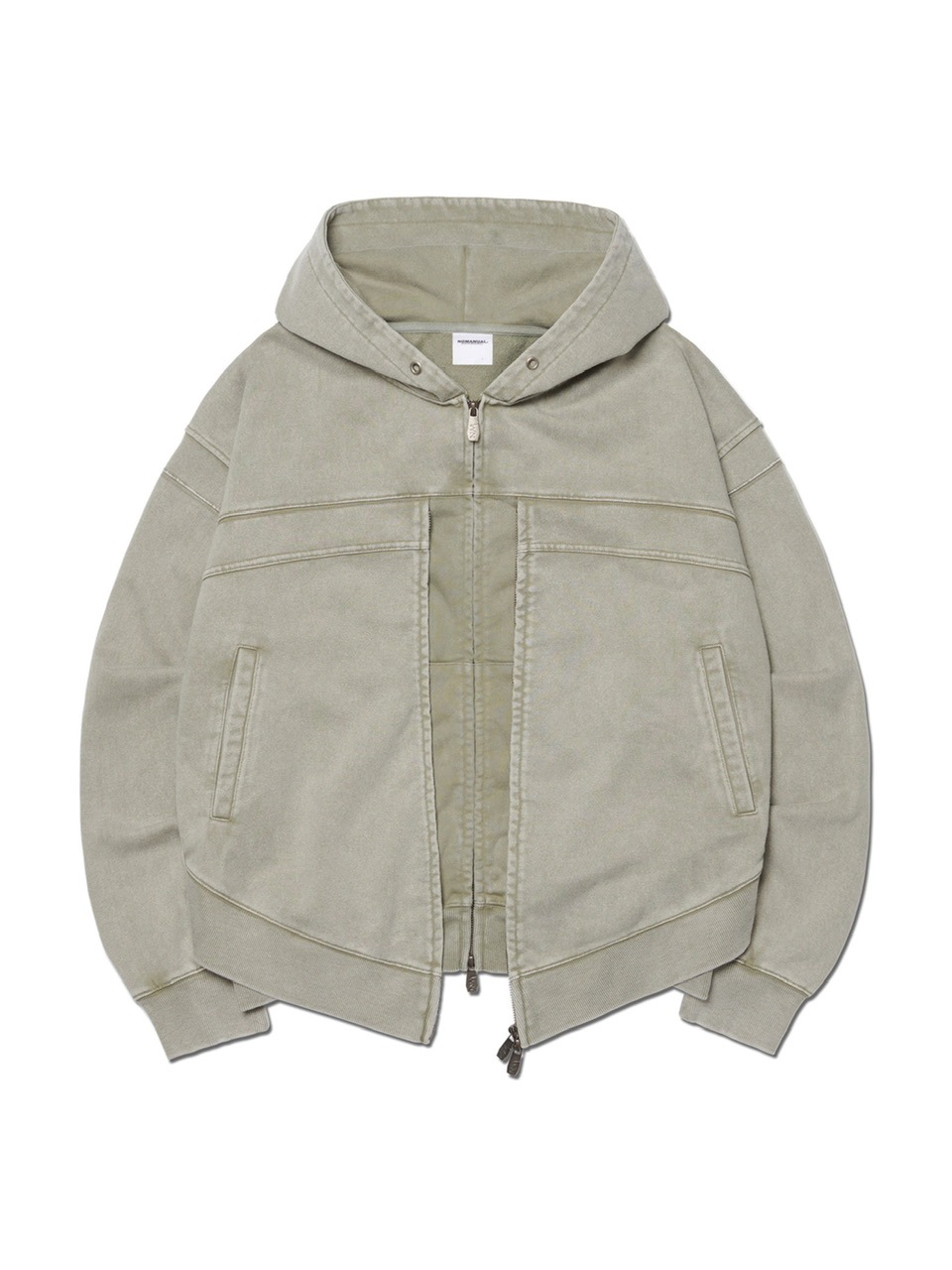 パーカー A'GEM/9 × .kom 「NOMANUAL/ノーマニュアル」 VINTAGE LAYER HOODED ZIP-UP/ヴィンテージ レ NOMANUAL】VINTAGE LAYER HOODED ZIP-UP / 【ノーマニュアル