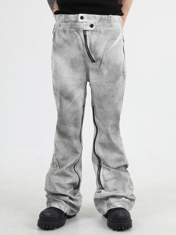【BEBOF】SPRAY WASHING FLARE DENIM PANTS