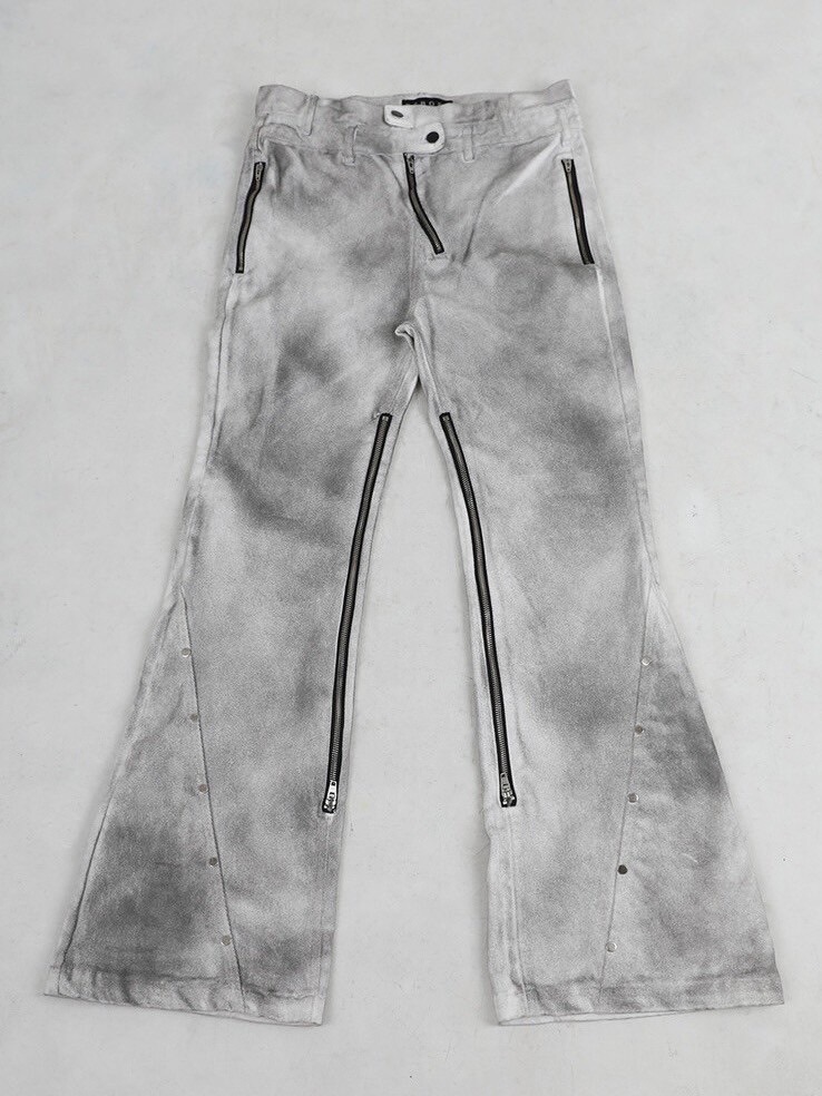 【BEBOF】SPRAY WASHING FLARE DENIM PANTS