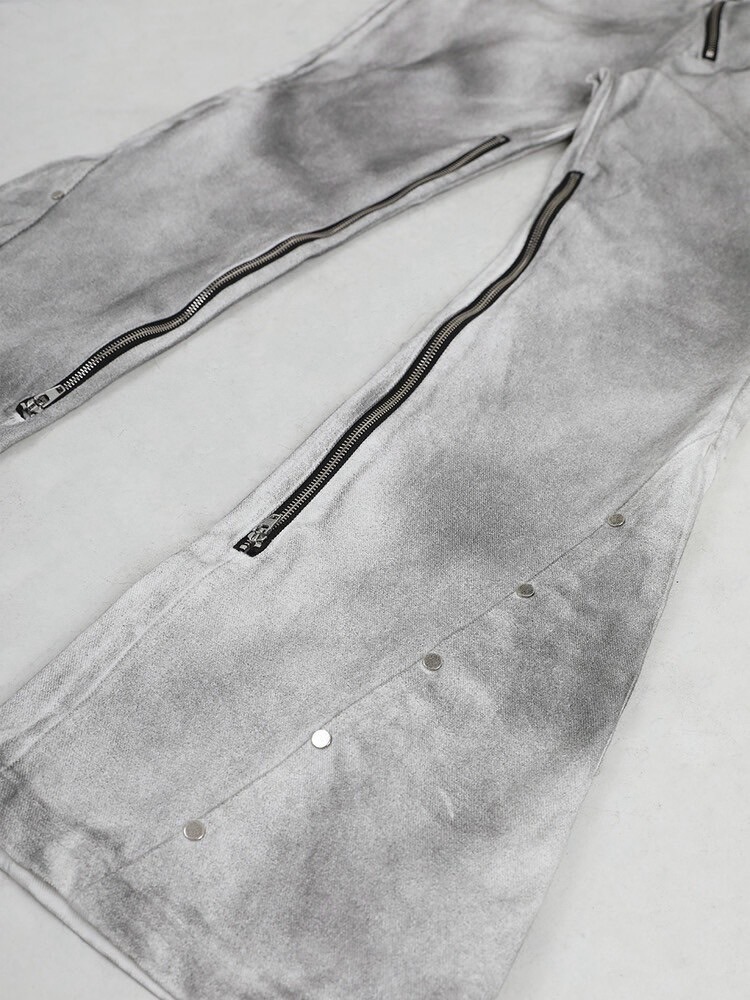 【BEBOF】SPRAY WASHING FLARE DENIM PANTS