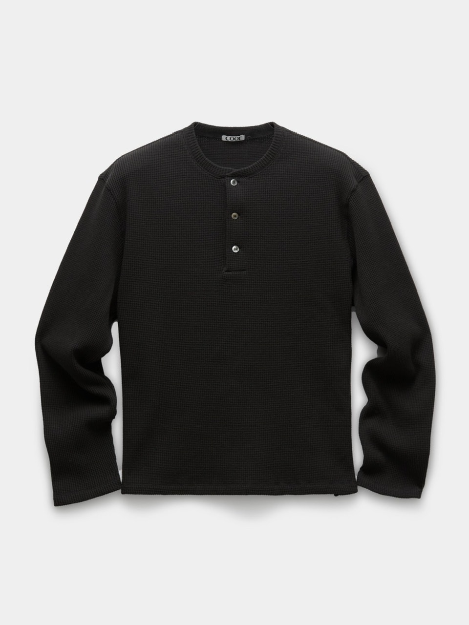 トップス Waffle henley neck long sleeve t-shirt COOR】WAFFLE HENRY NECK LONG SLEEVE T-SHIRT | OUR BRAND,COOR