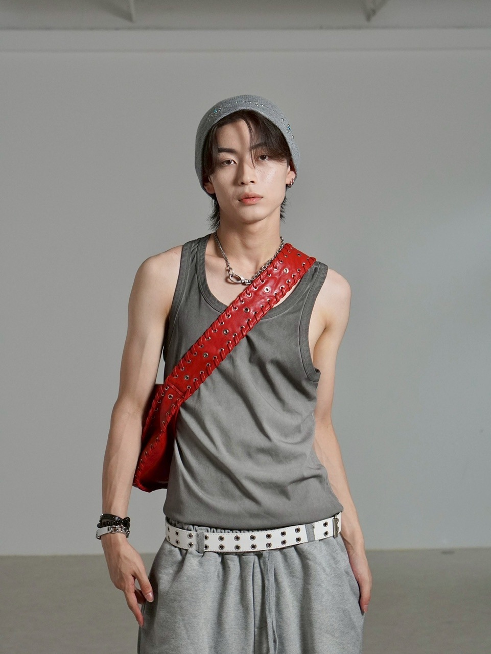 受注制【Chikashitsu +】mulch studs beanie (3color) / 【チカシツプラス】マルチスタッズニット帽子