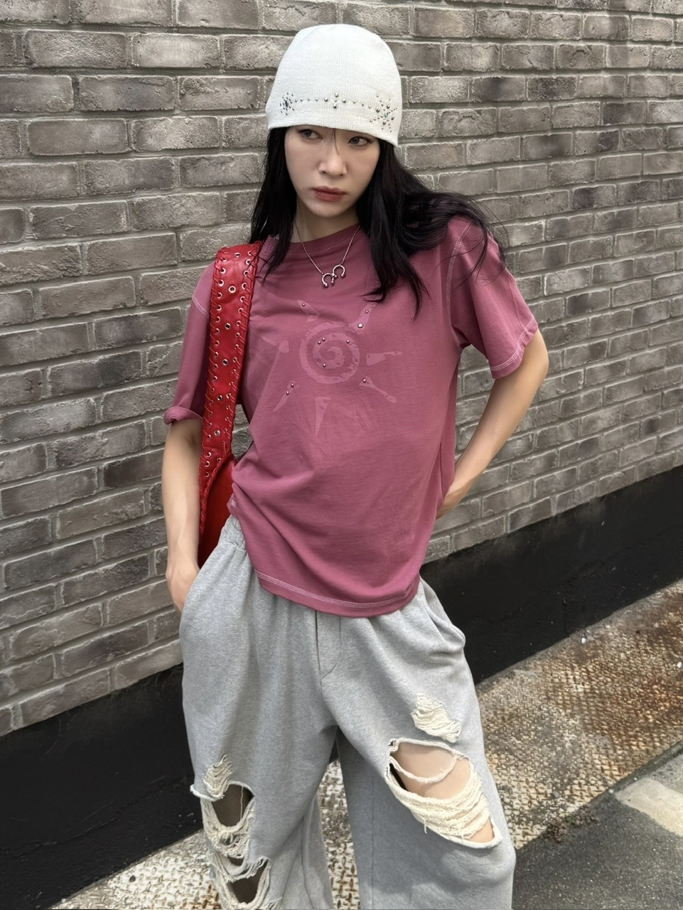 受注制【Chikashitsu +】mulch studs beanie (3color) / 【チカシツプラス】マルチスタッズニット帽子