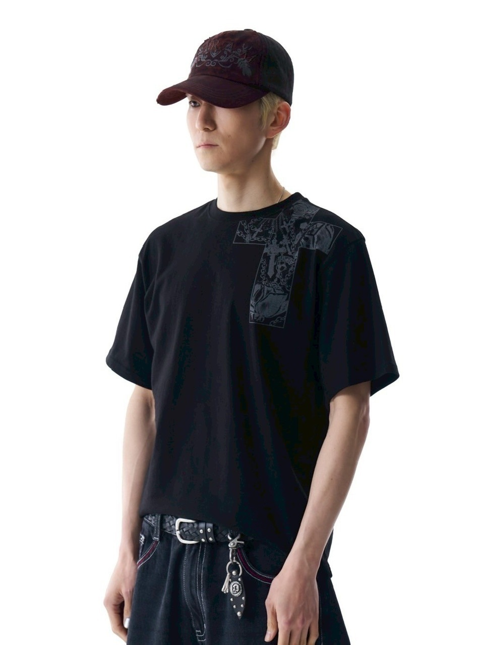 Tシャツ・カットソー AAKAM CROS2 Printed Half Top 5FT1665 AAKAM】CROS2 Printed Half Top | OUR BRAND,AAKAM | PRESSING