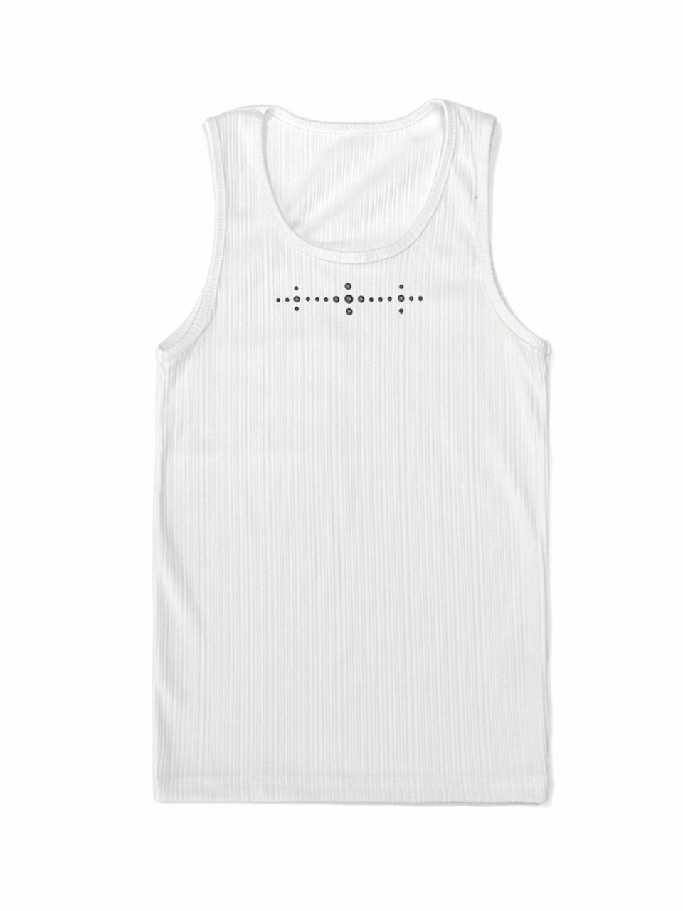 Chikashitsu +】metal studs sleeveless / 【チカシツプラス