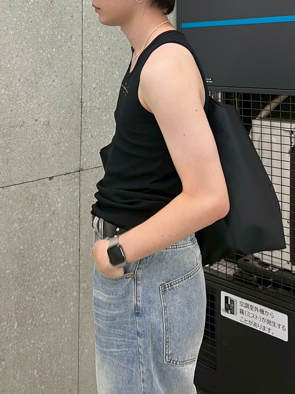 【Chikashitsu +】metal studs sleeveless / 【チカシツプラス】メタルスタッズタンクトップ (2color)